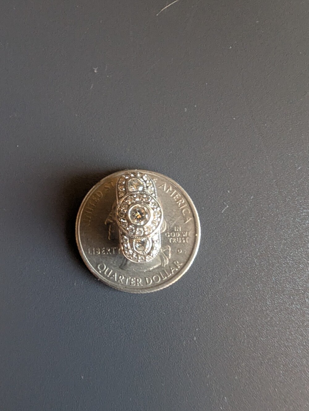 14k White Gold Diamond Pendant - Picture 7 of 8